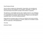 Warning Letter to Employee for Unacceptable Behaviour Warning Letter to Employee for Unacceptable Behaviour